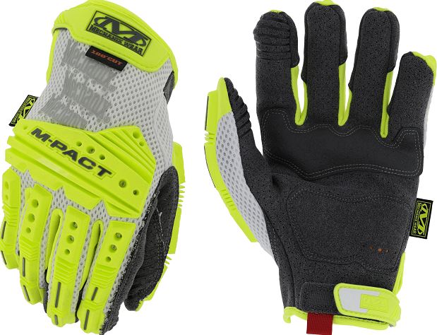 M-Pact® Vent D5 Gloves (Medium, Hi-vis Yellow)